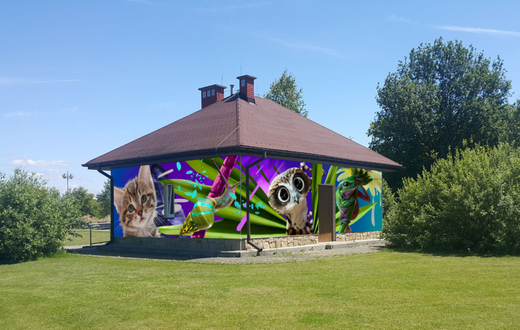 budynek na Kwiatowej - proponowany mural