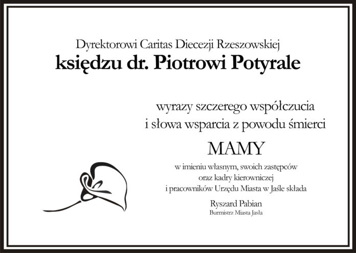 kondolenscje dla ks. dr. Potyrały