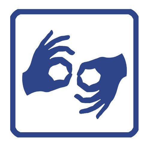 Symbol polskiego języka migowego.