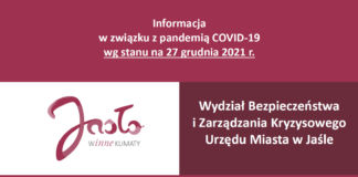 Informacja w związku z pandemią COVID-19 wg stanu na 27 grudnia 2021 r.