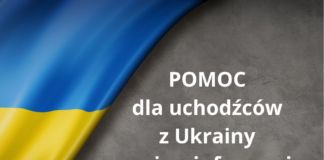 baner z napisem - pomoc dla uchodxców z Ukrainy - ważne informacje