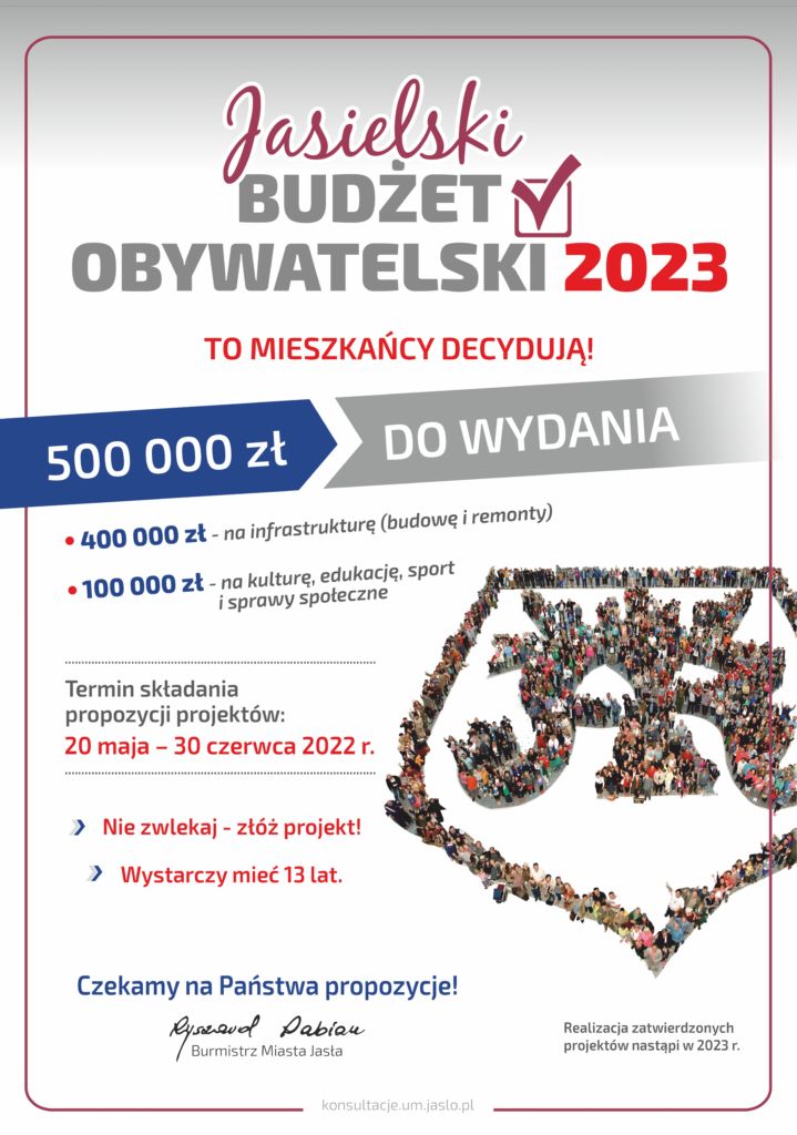 Baner Jasielski Budżet Obywatelski na 2023 rok