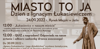 plakat - MIasto to JA - dzien z Łukasiewiczem