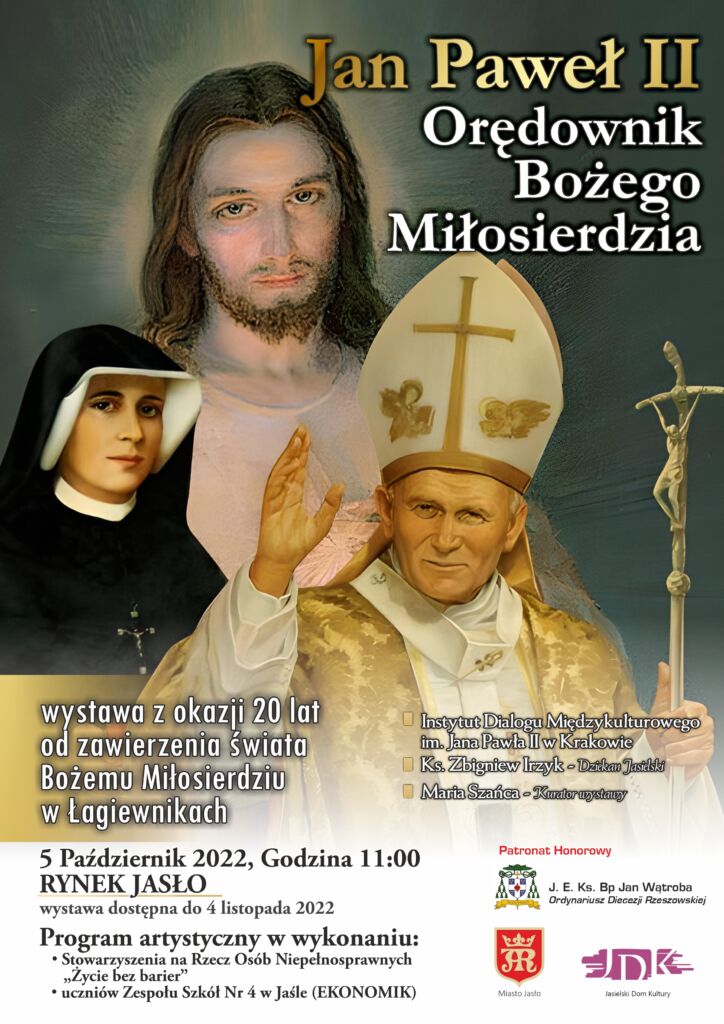 plakat Jan Paweł II orędownik bożego miłosierdzia