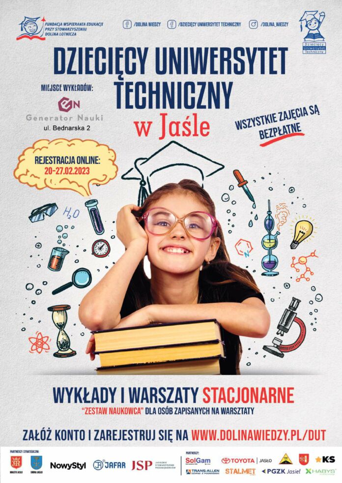 Plakat - Dziecięcy Uniwersytet Techniczny w Jaśle
