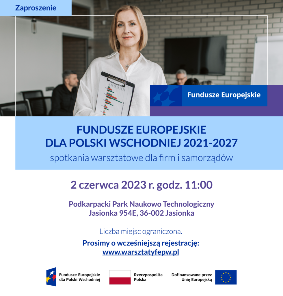 Zaproszenie na warsztaty - Fundusze Europejskie dla Polski Wschodniej