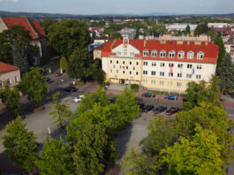 Urząd Miasta w Jaśle zdjęcie z góry