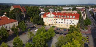 Urząd Miasta w Jaśle zdjęcie z góry